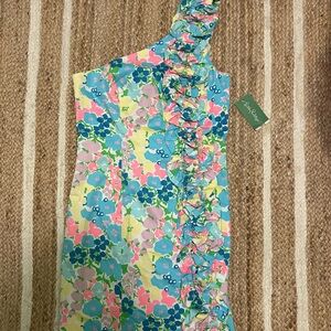 Lilly Pulitzer Multicolor Floral One-Shoulder Dress